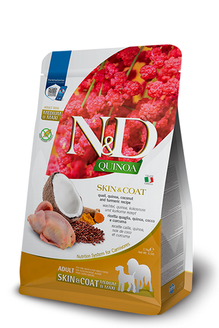 Farmina N&D Quinoa Skin & Coat Quail Dry Dog Food