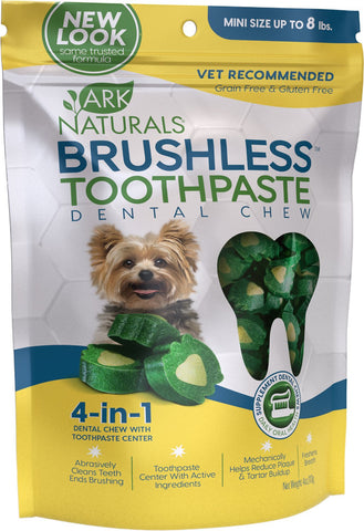 Ark Naturals Brushless Toothpaste Mini Dental Dog Chews