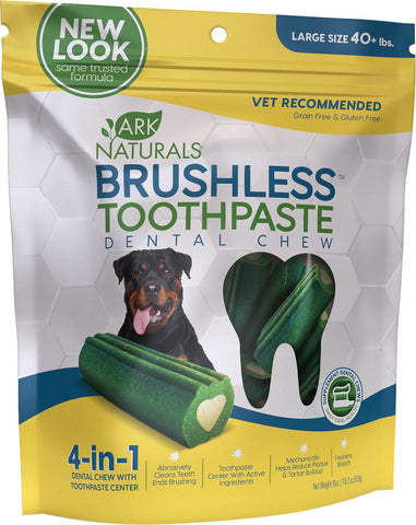 Ark Naturals Brushless Toothpaste Large Dental Dog Chews