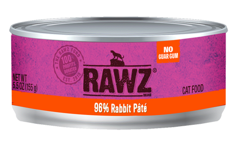 Rawz 96% Rabbit Pate Canned Food 5.5oz