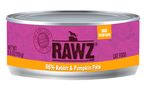 Rawz 96% Rabbit & Pumpkin Pate Canned Food 5.5oz