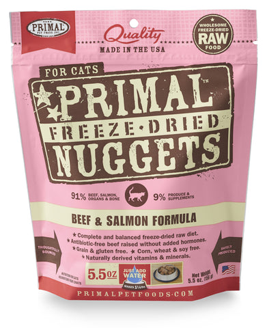Primal Freeze-Dried Feline Beef & Salmon Formula
