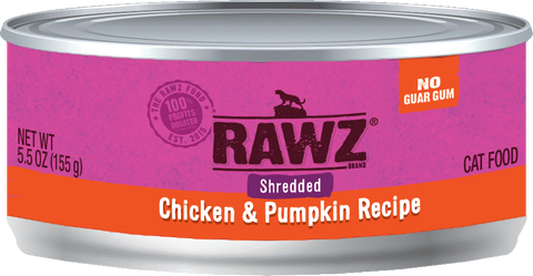 Rawz Shredded Chicken & Pumpkin Canned Food 5.5oz