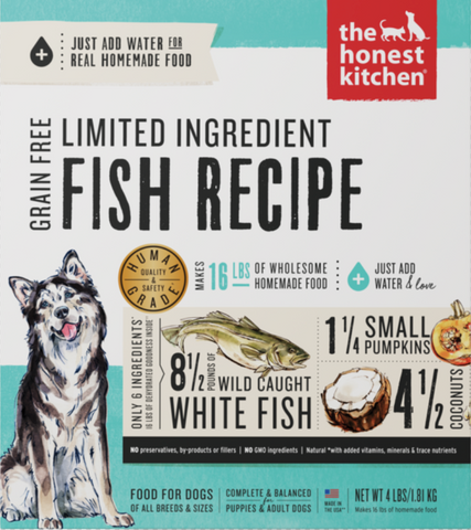 The Honest Kitchen Grain Free Limited Ingredient Fish Recipe Dehydrated Dog Food