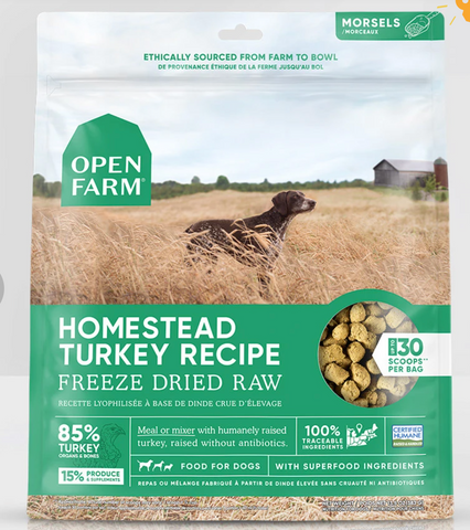 Open Farm Freeze Dried Homestead Turkey Raw Dog Food