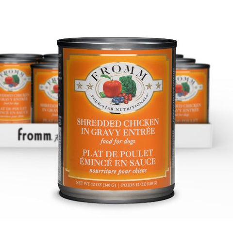 Four-Star Shredded Chicken in Gravy Entree Wet Dog Food