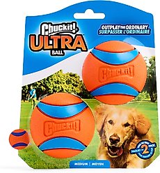 Chuckit! Ultra Rubber Ball Tough Dog Toy, Medium, 2 pack