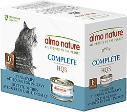 Almo Nature Complete HQS Tuna with Quail Eggs in Gravy Flaked Wet Cat Food