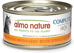 Almo Nature Complete HQS Grain-Free Chicken Recipe with Carrots Cat Food