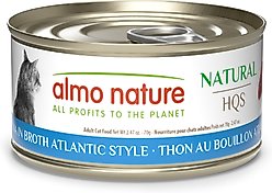 Almo Nature Natural HQS Grain-Free Tuna Atlantic Style in Broth Cat Food