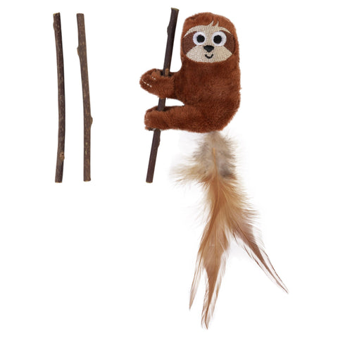 Mad Cat Sloth with Catnip & Silvervine Sticks Cat Toy