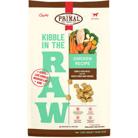 Primal Kibble In The Raw Chicken Recipe Kibble-Sized Bites Freeze-Dried Raw Dog Food