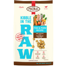 Primal Kibble In The Raw Fish & Pork Recipe Kibble-Sized Bites Freeze-Dried Raw Dog Food
