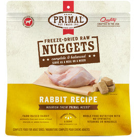Primal Freeze-Dried Raw Nuggets Rabbit Recipe Adult Dog Food
