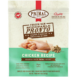 Primal Pronto Raw Frozen Canine Chicken Formula Dog Food