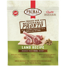 Primal Pronto Raw Frozen Canine Lamb Formula Dog Food