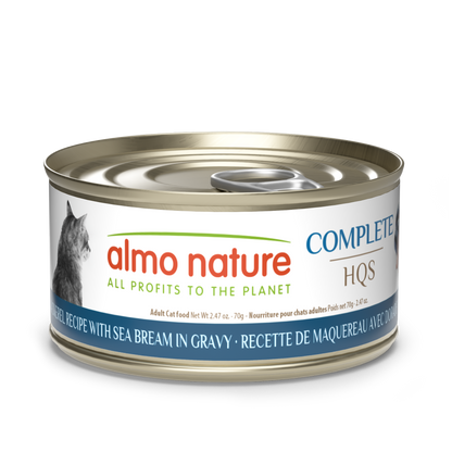 Almo Nature HQS Complete Mackerel recipe with Sea Bream in gravy, 70g/2.47oz