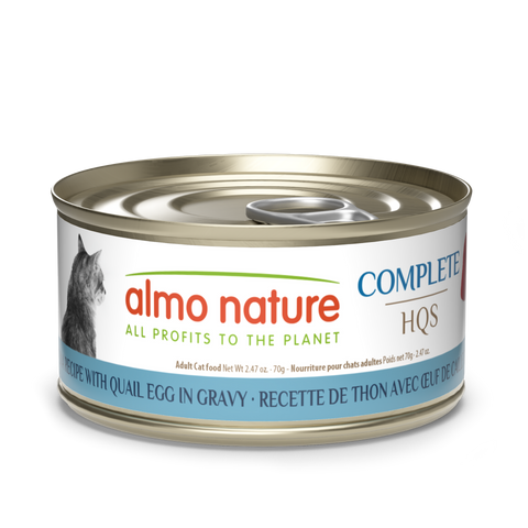 Almo Nature HQS Complete Tuna recipe with Quail eggs in gravy, 70g/2.47oz