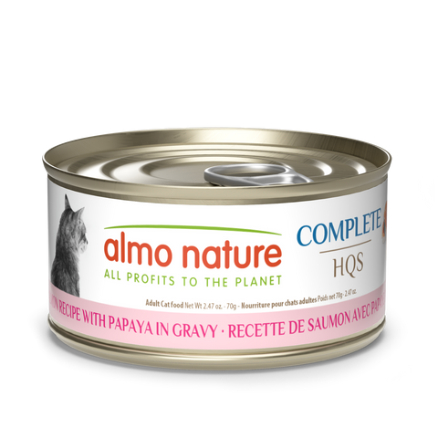 Almo Nature HQS Complete Salmon recipe with Papaya in gravy, 70g/2.47oz
