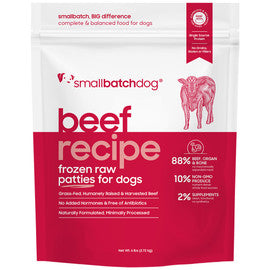 Smallbatch Beef Recipe Patties Raw Frozen Dog Food