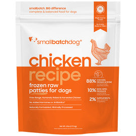 Smallbatch Chicken Recipe Patties Raw Frozen Dog Food