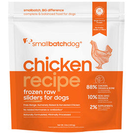 Smallbatch Chicken Recipe Sliders Raw Frozen Dog Food