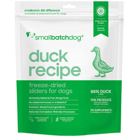 Smallbatch Duck Recipe Sliders Freeze-Dried Dog Food