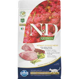 Farmina N&D Quinoa Weight Management Lamb, Quinoa, Broccoli & Asparagus Adult Dry Cat Food