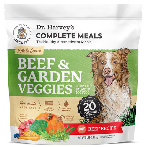 Dr. Harvey's Garden Veggies Whole-Grain Beef Recipe Dog Food, 5 lb