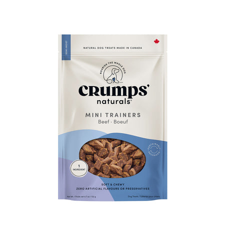 Crump's Naturals Mini Trainers Beef Semi Moist Dog Treats