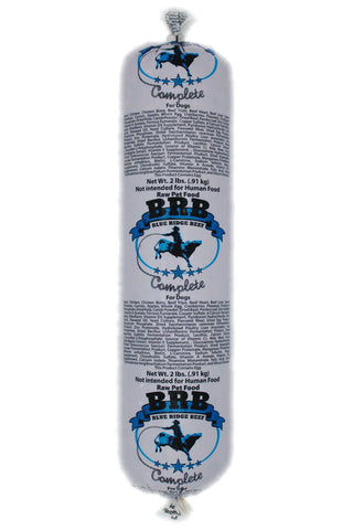 Blue Ridge Beef BRB Complete Raw Dog Food, 2 lb Chub