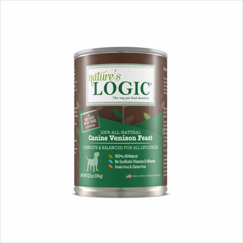 Nature's Logic Canine Venison Feast Canned Dog Food, 13.2 oz