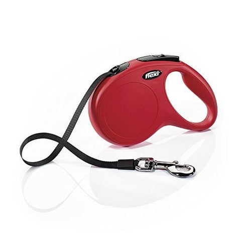 Flexi New Classic Retractable Tape Dog Leash, Medium, Red