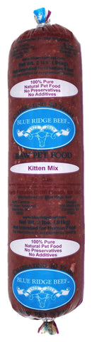 Blue Ridge Beef Kitten Mix Raw Cat Food, 2 lb Chub