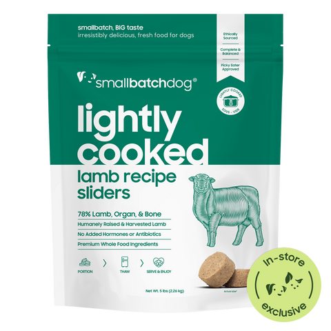 Lightly Cooked Lamb Sliders for Dogs