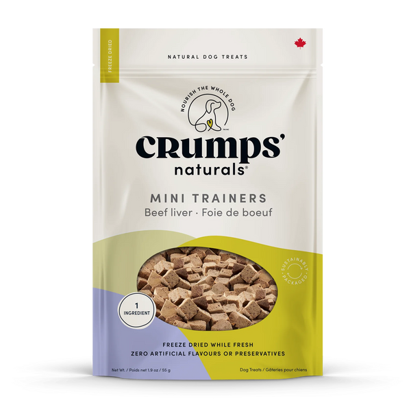 Crumps Naturals Mini Trainers Beef Liver Dog Treats Animal Crackers Miami