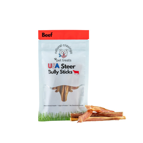 Natural Cravings USA Steer Bully Sticks Dog Treats