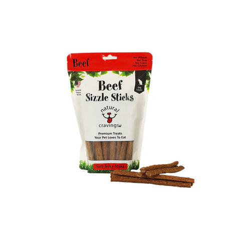 Natural Cravings USA Beef Sizzle Sticks 12oz Dog Treats