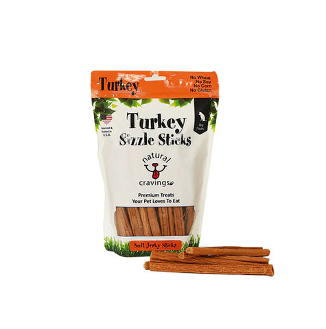 Natural Cravings USA Turkey Sizzle Sticks 12oz Dog Treats