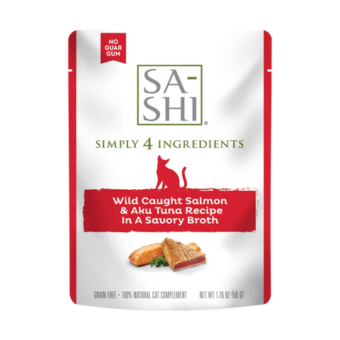 RAWZ Sa-Shi Wild Caught Salmon & Aku Tuna Cat Food, 1.76 oz Pouch