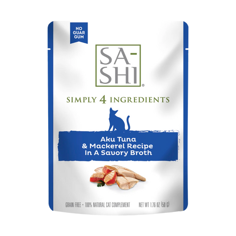 RAWZ Sa-Shi Aku Tuna & Mackerel Cat Food, 1.76 oz Pouch