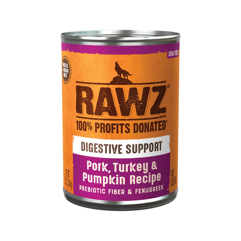 RAWZ Digestive Support Pork, Turkey & Pumpkin Dog Food, 12.5 oz Can