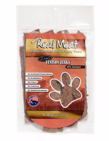 Real Meat Healthy Gourmet Dog and Puppy Treats Venison Jerky