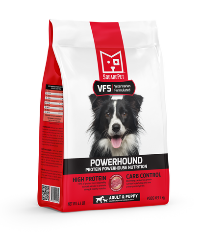 SquarePet VFS POWERHOUND Red Meat Dry Dog Food, 4.4 lb