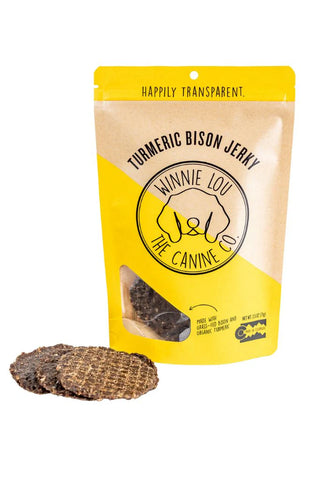 Winnie Lou Turmeric Bison Jerky Dog Treats