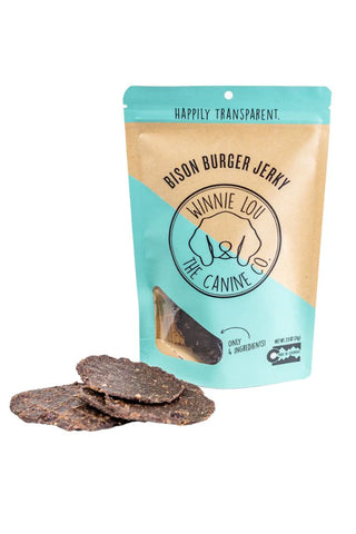 Winnie Lou Bison Burger Jerky Dog Treats