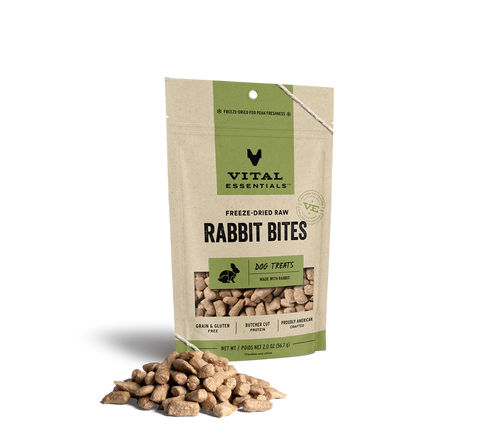 Vital Essentials Rabbit Bites Dog Treats