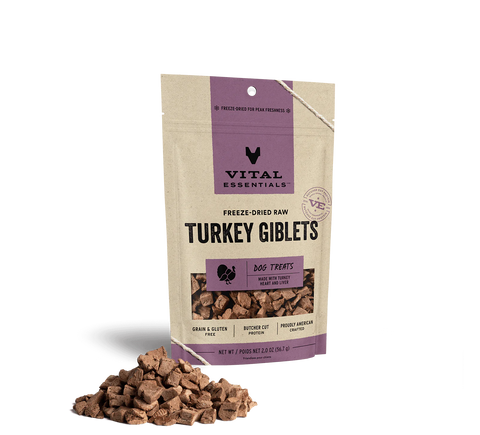 Vital Essentials Turkey Giblets Dog Treats