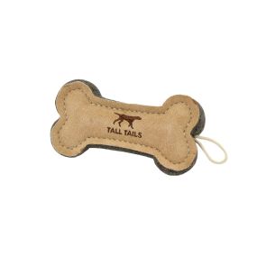 Natural Leather Bone Dog Toy