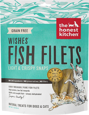 The Honest Kitchen Wishes Dehydrated White Fish Filets Dog & Cat Treats